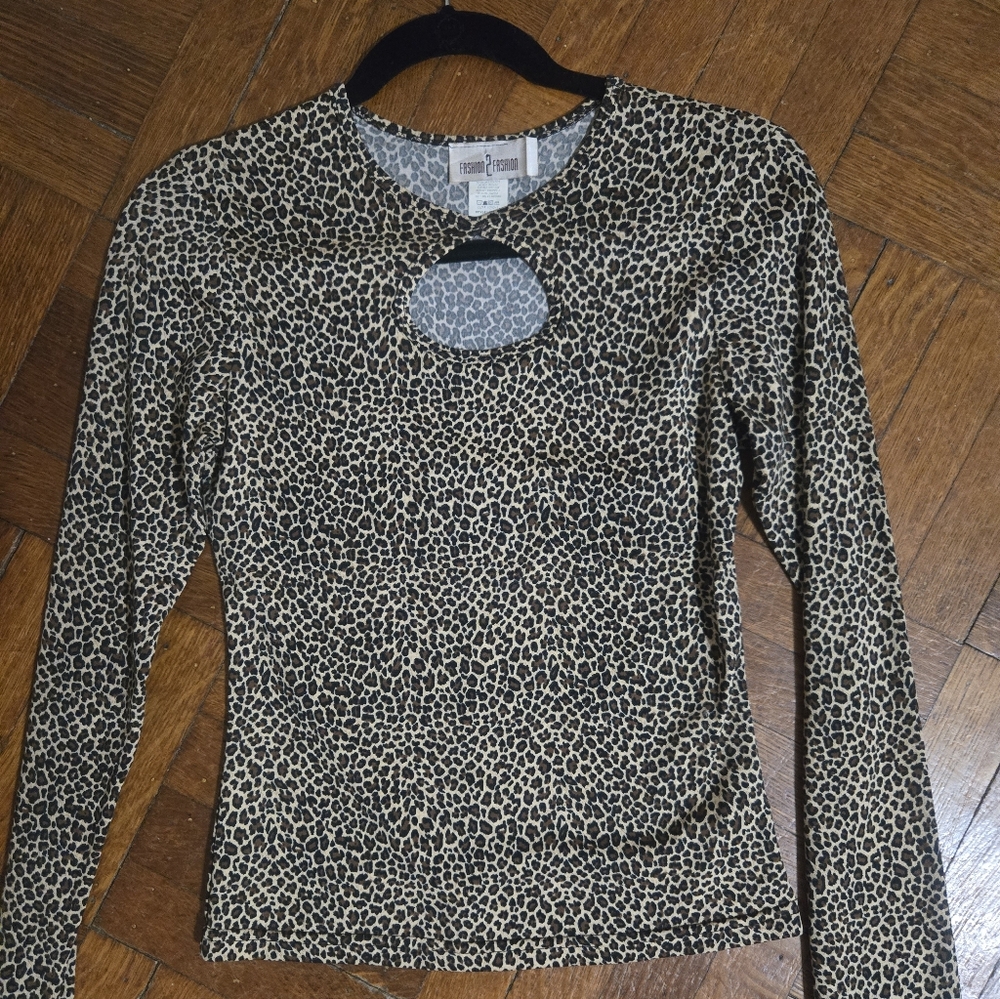 Leopard Orint Long Sleeve Jersey Stretchy Fashion 2 Fashion Hp🔥🔥🔥